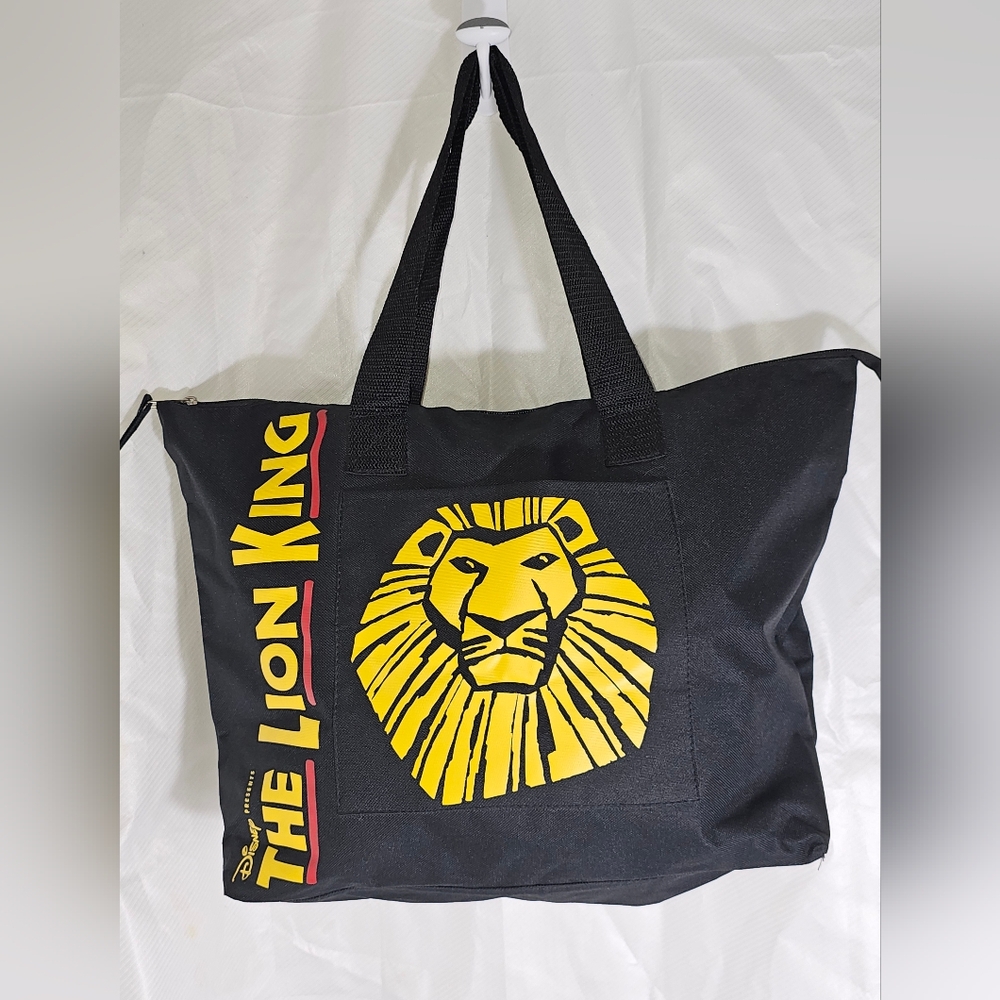 NWT Retro Disney The Lion King Black and Gold Broadway Musical large Tote Bag